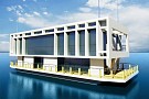 Общая панорама плавучего яхтклуба Общая панорама плавучего яхтклуба